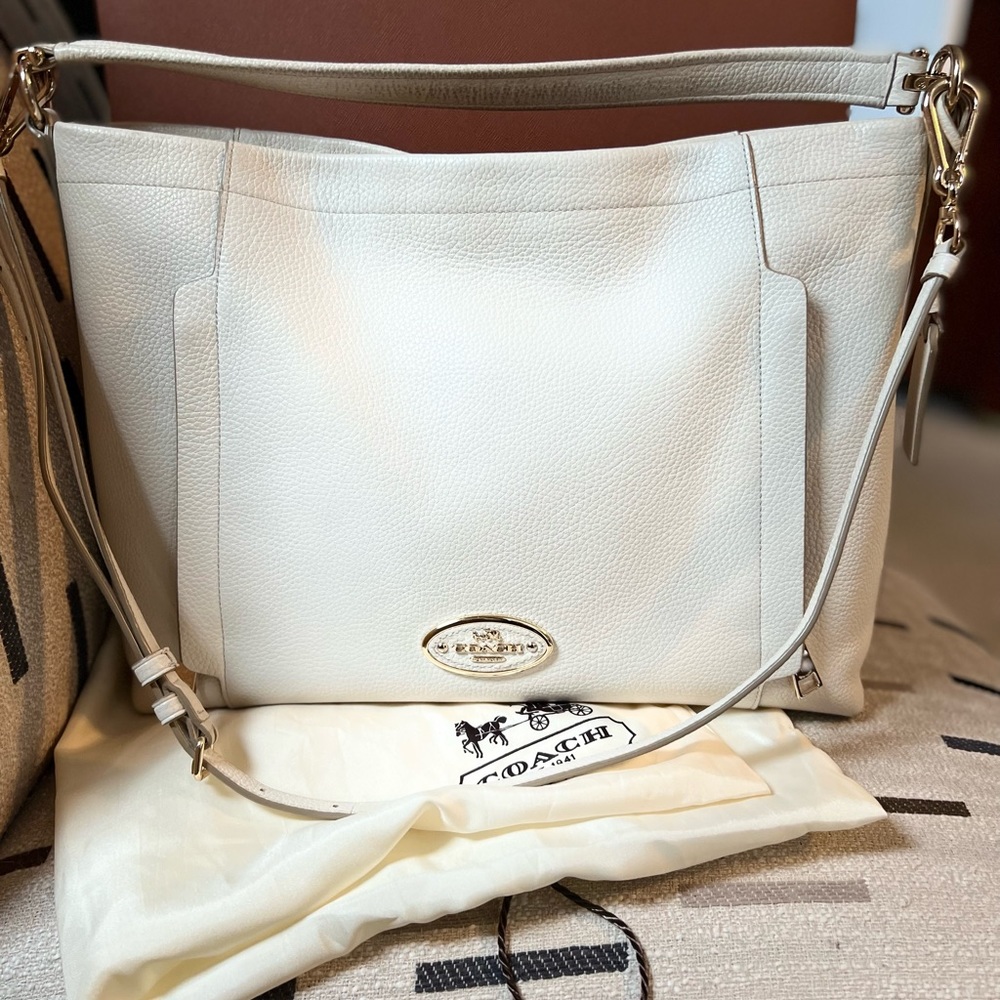 Coach Pebble Leather Scout Hobo Handbag